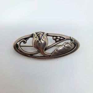 Vintage Sterling Tulip Brooch